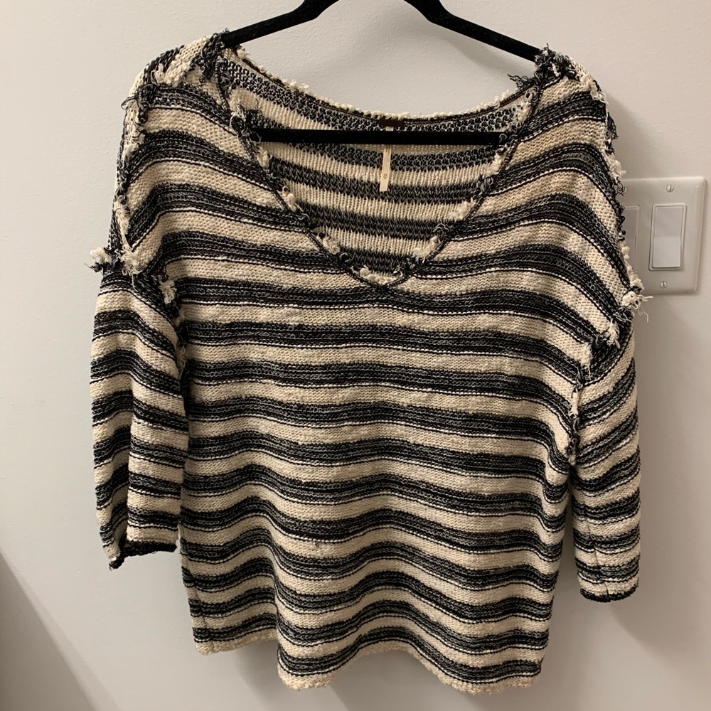 Free People Oversized Stripe Sweater